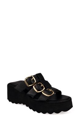 Artisan Crafted By Zigi Aritz Platform Sandal in Black Leather 