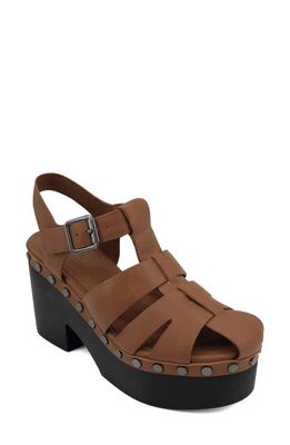 Artisan Crafted By Zigi Lorenza Platform Fisherman Sandal in Tan Leather