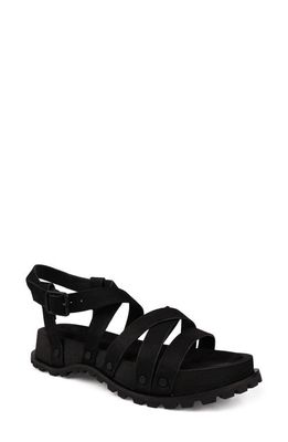 Artisan Crafted By Zigi Malu Platform Sandal in Black Leather 