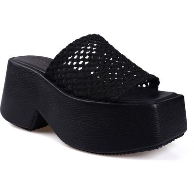 Artisan Crafted By Zigi Melina Platform Sandal in Black Fabric 