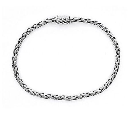 Artisan Crafted Men's Sterling Silver Padian Ch ain Bracelet