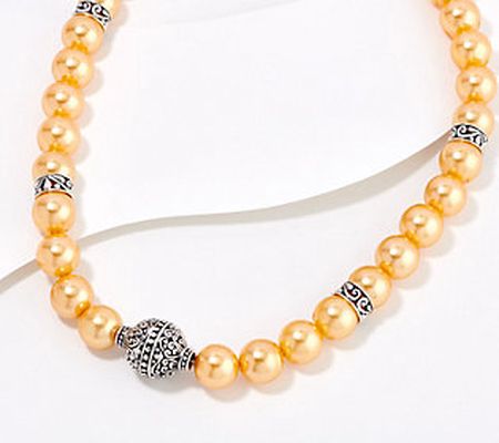 Artisan Crafted Simulated Pearl Bead Necklace