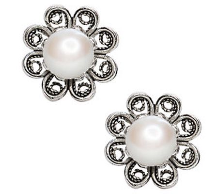 Artisan Crafted Sterling Cultured Pearl S tud E arrings