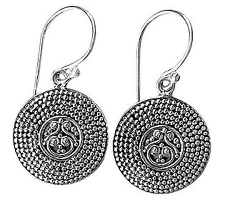 Artisan Crafted Sterling Silver 1" Medallion Ea rrings