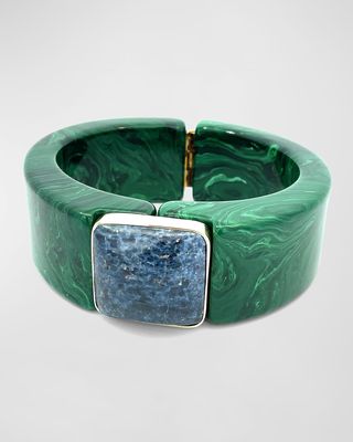 Arty Acetate Bracelet with Gemstone