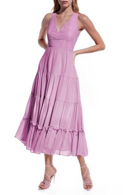 AS by DF Clementine Recycled Leather Blend Maxi Dress in Paris Pink