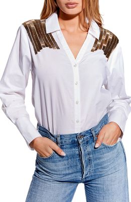 AS by DF Portofino Beaded Blouse in White
