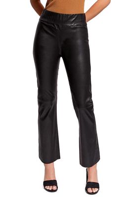 AS by DF Reagan Flare Leather Pants in Black