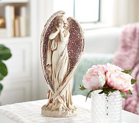 As Is 17.5" Indoor/Outdoor Angel with Mosaic Wings by Valeri