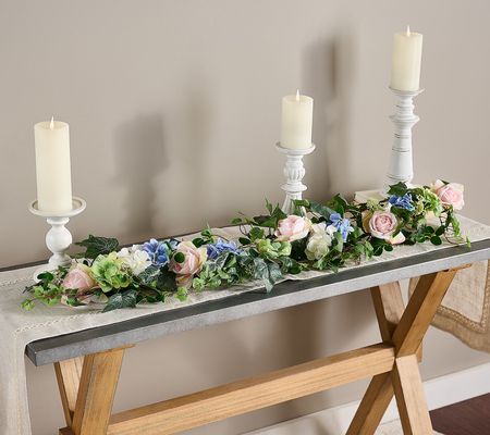 As Is 4' English Rose Garden Garland by Valerie