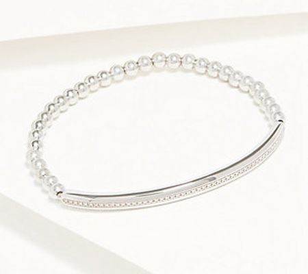 As Is Accents by Affinity Pave Bar Stretch Bracelet, Sterl