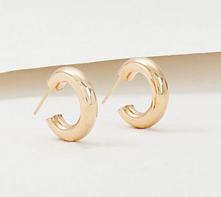 As Is Adorna Polished Hoop 0.75" Earrings, 14K Gold