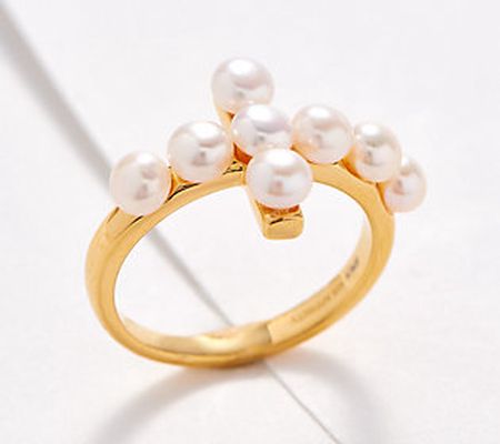 As Is Affinity Cultured Pearls Button PearlCross Ring