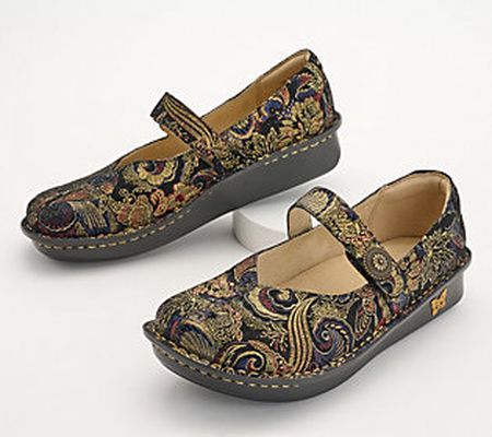 As Is Alegria Leather Slip-On Mary Janes - Faye