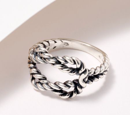As Is American West Sterling Silver Lasso Love Knot Ring