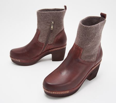 As Is Antelope Leather & Wool Ankle Boots- Sato