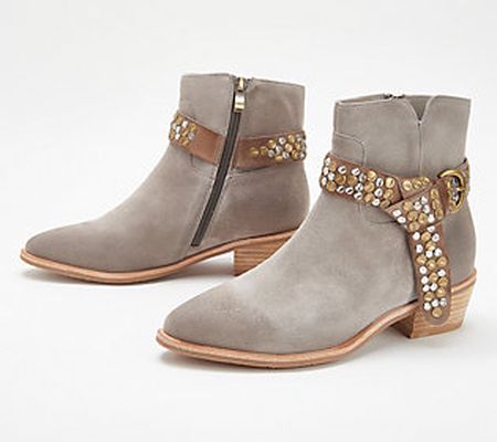 As Is Antelope Leather Ankle Boots - Demi