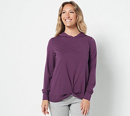 As Is AnyBody Cozy Knit Luxe Twist Front Pullover