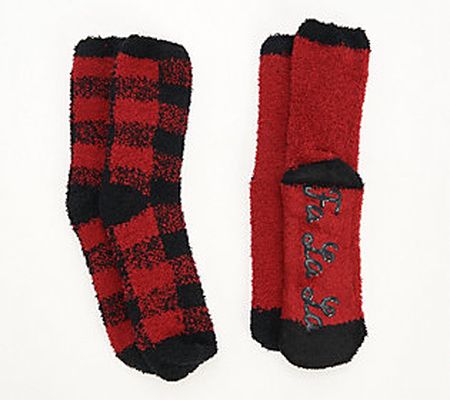 As Is AnyBody Cozy Socks Set of Two