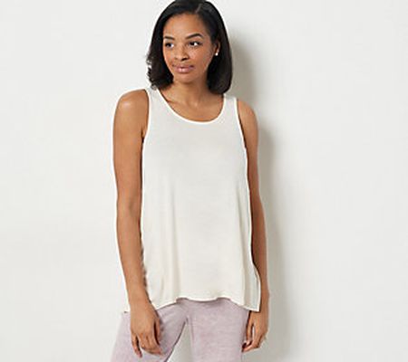 As Is AnyBody Drapey Knit Jersey PrintedSwing Tank