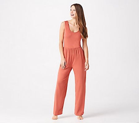 As Is AnyBody Petite Cozy Knit Tank Jumpsuit