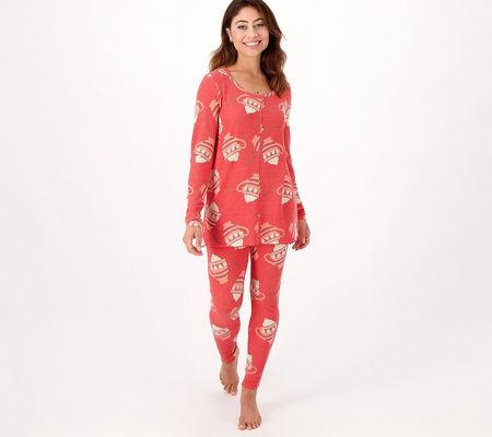 As Is AnyBody Petite Micro Waffle NoveltyPajama Set