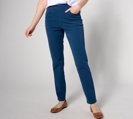 As Is AnyBody Petite Stretch Twill Slim Straight Pant