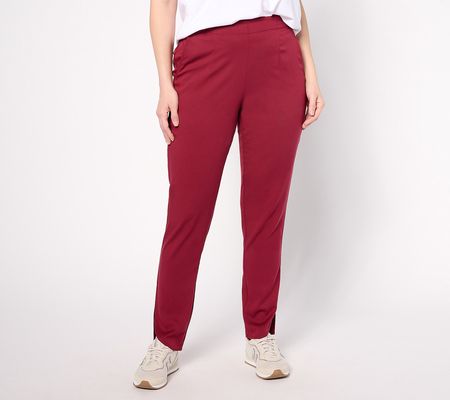 As Is AnyBody Regular Drapey Stretch Woven Pull On Pants