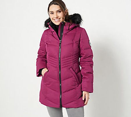 As Is Arctic Expedition Chevron Quilted Down Parka Coat