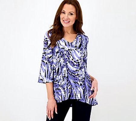 As Is Attitudes by Renee Como Jersey Hi-Low Flare Top