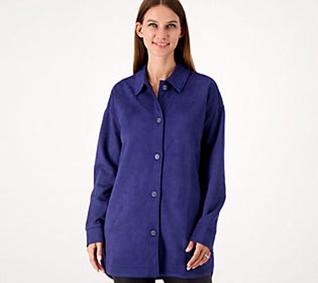 As Is Attitudes by Renee Faux Suede Shirt