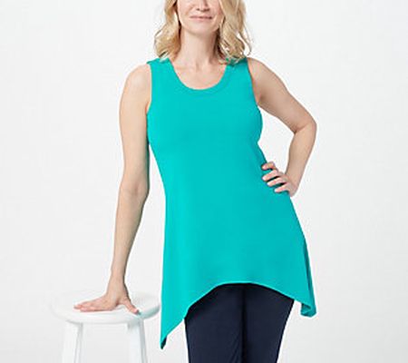 As Is Attitudes by Renee Finespun Jersey Tank With Dippy Hem