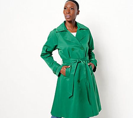 As Is Attitudes by Renee Pleated Back Trench Coat