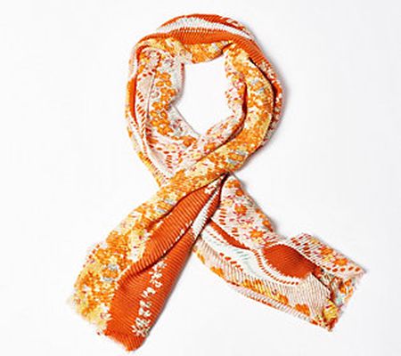 As Is Attitudes by Renee Pleated Printed Scarf