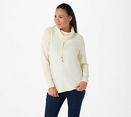 As Is Attitudes by Renee Weekend Chic Waffle Hooded Tunic