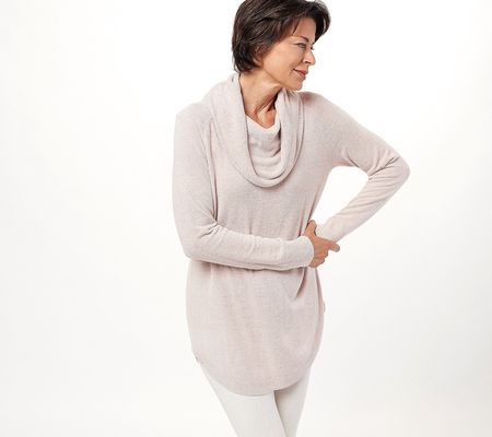 As Is Barefoot Dreams Cozy Chic Ultra Lite Cowl Neck Tunic