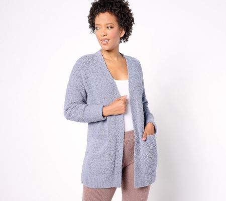 As Is Barefoot Dreams CozyChic Boucle Welt Pocket Cardigan