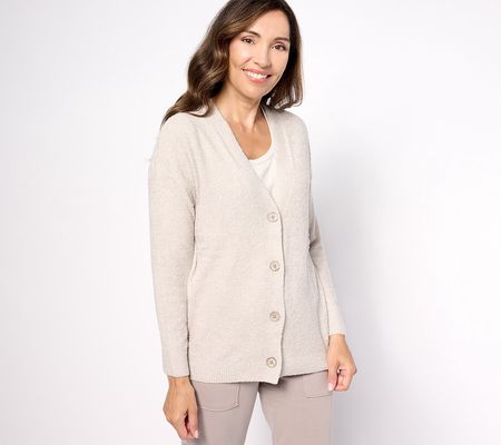 As Is Barefoot Dreams CozyChic Lite Cable Button Cardigan