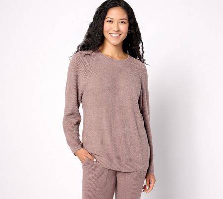 As Is Barefoot Dreams CozyChic Lite Rib Block Pullover