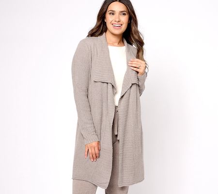 As Is Barefoot Dreams CozyChic Lite Ribbed SleeveCardigan
