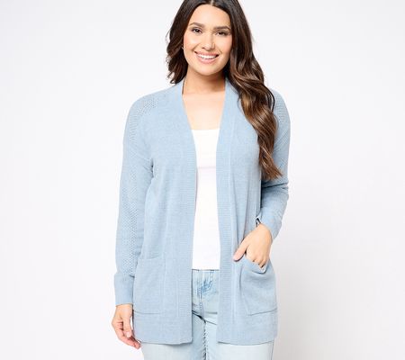 As Is Barefoot Dreams CozyChic Ultra Lite Framed Cardigan