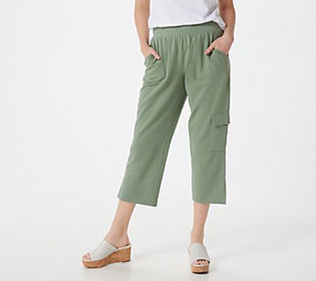 As Is Belle Beach by Kim Gravel French Terry Cropped Cargo