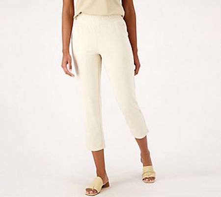 As Is Belle Beach by Kim Gravel Petite French Terry Crop Pant
