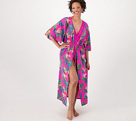 As Is Belle Beach by Kim Gravel Petite Tie Front Cover-Up