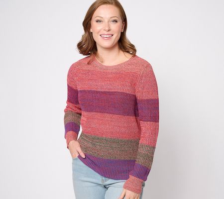 As Is Belle Boho by Kim Gravel Rainbow Shaker Stitch Sweater