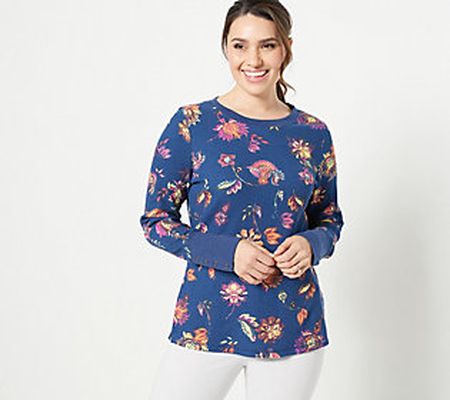 As Is Belle by Kim Gravel Baby Waffle Floral Printed Henley