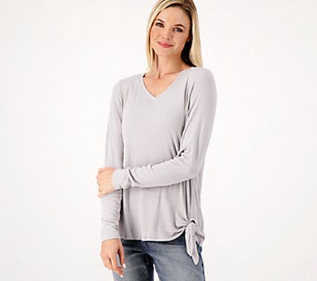 As Is Belle by Kim Gravel Brushed Knit Side Grommet Top