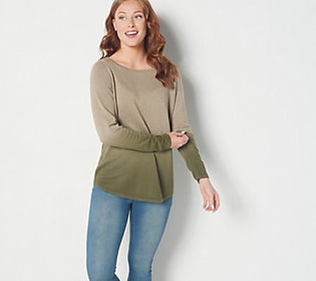 As Is Belle by Kim Gravel Heathered Dip Dye Sweater