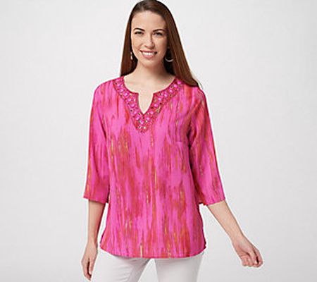 As Is Belle by Kim Gravel Ombre Embellished Blouse
