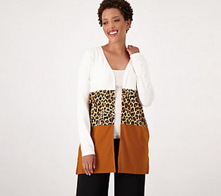 As Is Belle by Kim Gravel Petite Brushed Knit Duster Cardigan